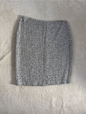 St. John Black & White Tweed-Inspired Pencil Skirt